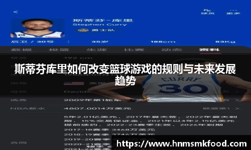 斯蒂芬库里如何改变篮球游戏的规则与未来发展趋势